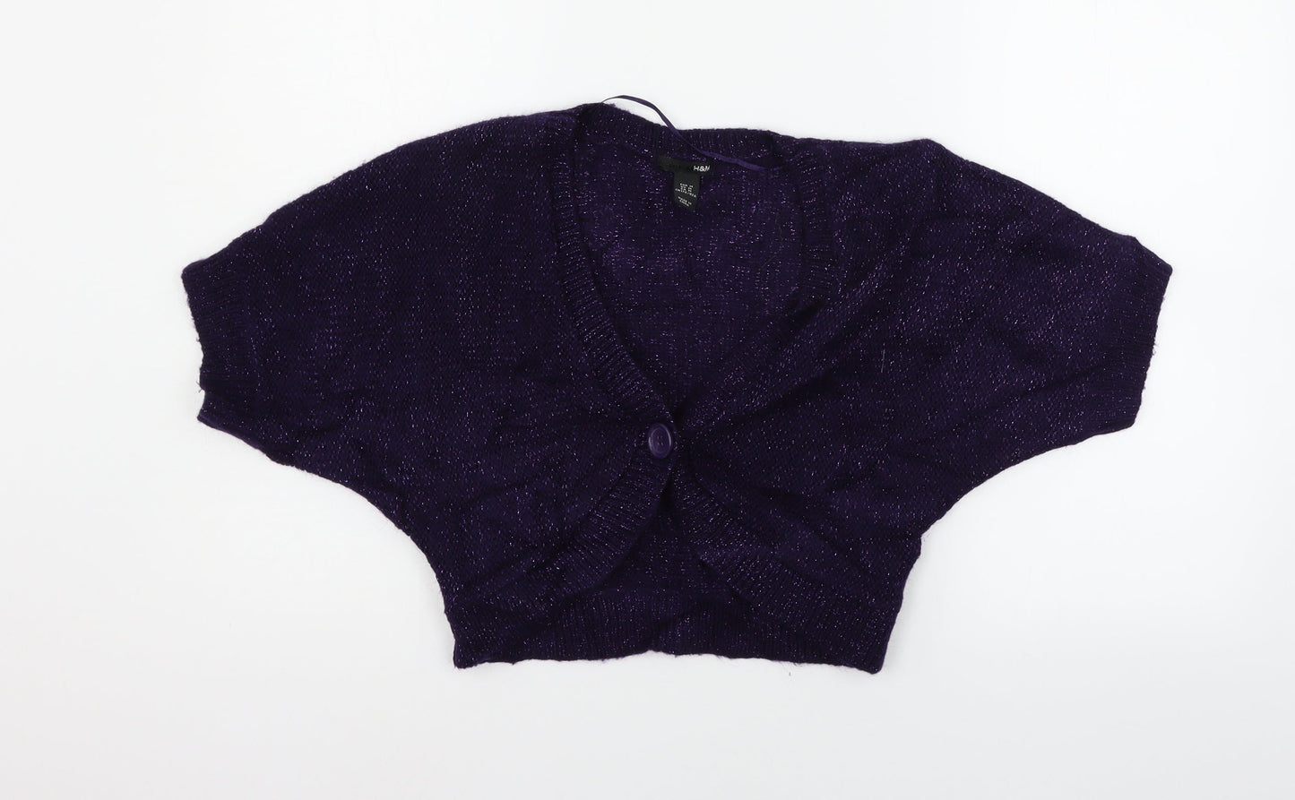 Womens UK Size M H&M Purple Cardigan Jumper