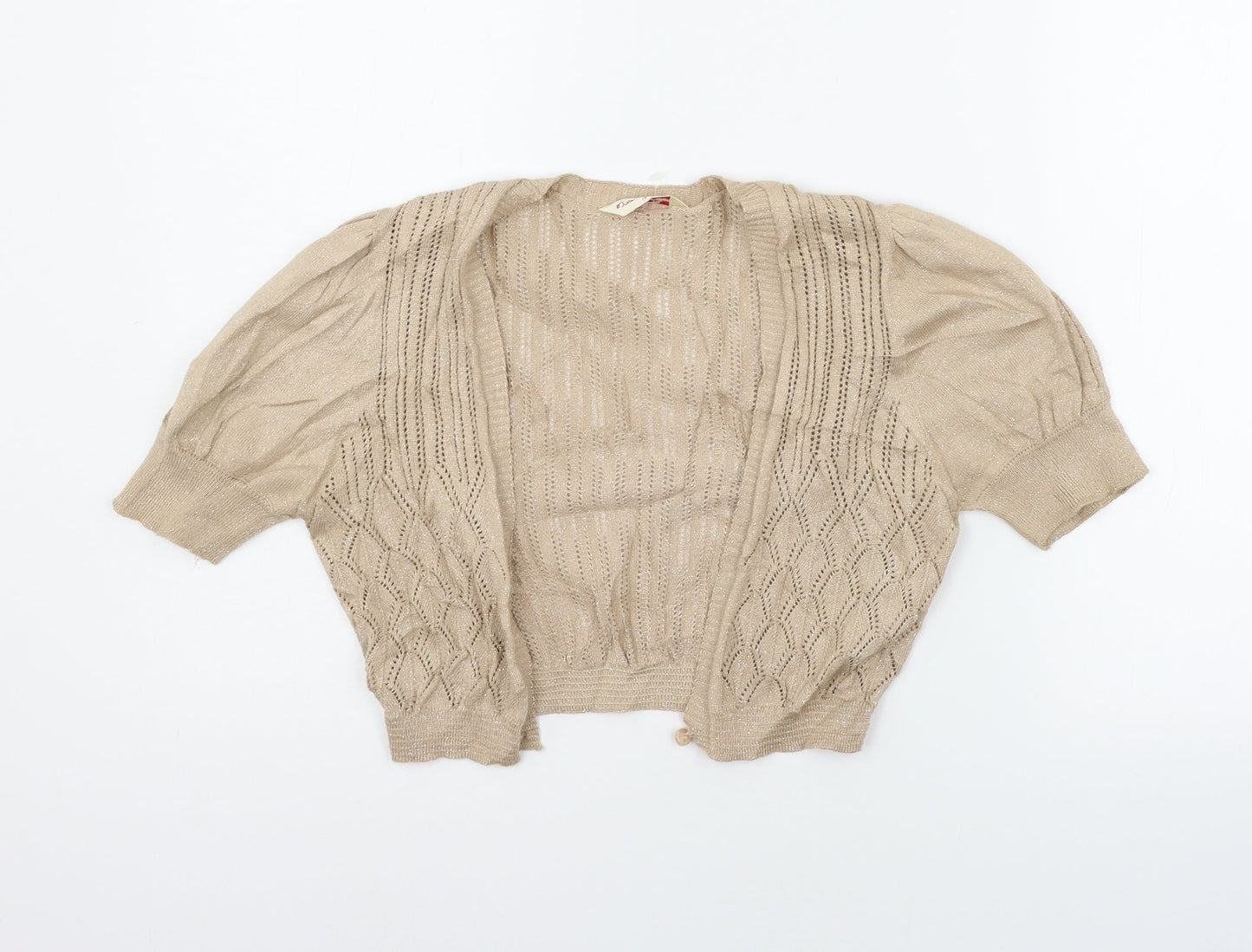 Womens UK Size 10 Miss Selfridge Beige Cape Jumper