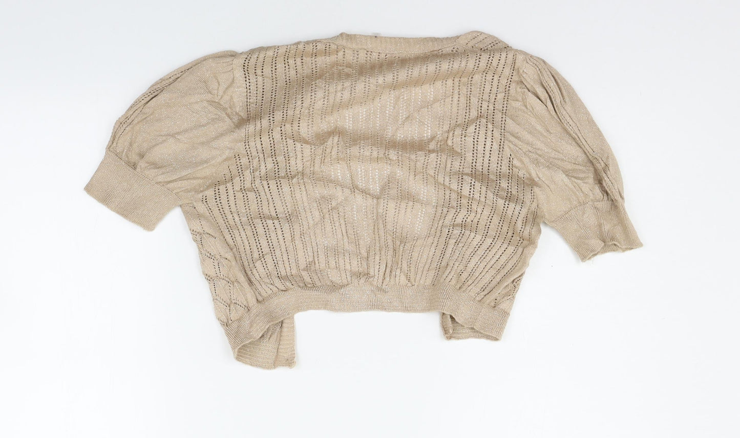 Womens UK Size 10 Miss Selfridge Beige Cape Jumper