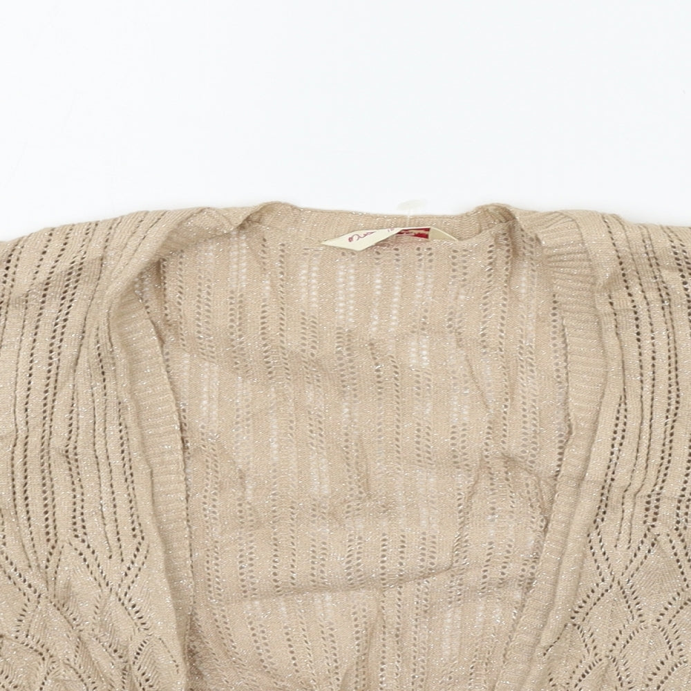 Womens UK Size 10 Miss Selfridge Beige Cape Jumper