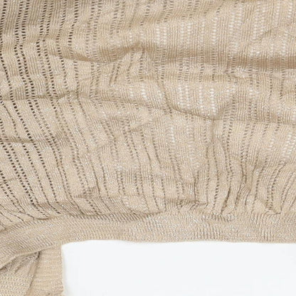 Womens UK Size 10 Miss Selfridge Beige Cape Jumper