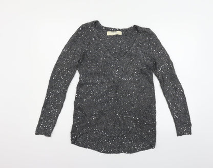 Womens UK Size S Zara Grey Pullover Jumper