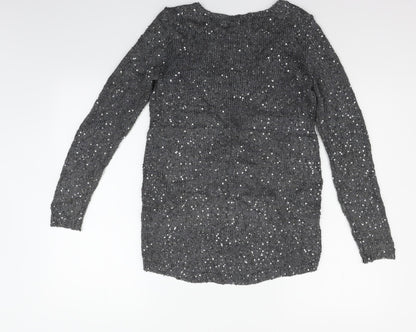 Womens UK Size S Zara Grey Pullover Jumper