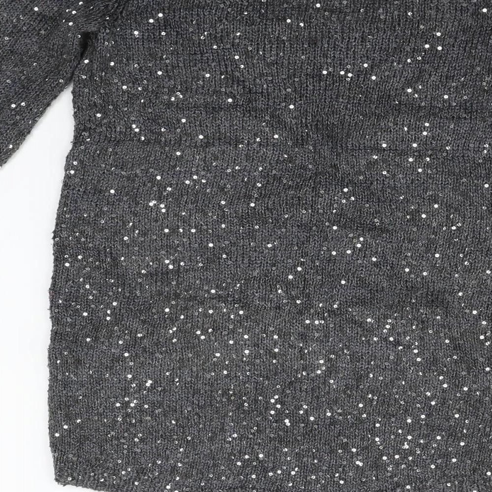 Womens UK Size S Zara Grey Pullover Jumper