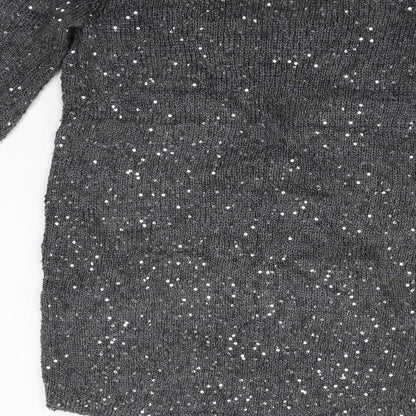 Womens UK Size S Zara Grey Pullover Jumper