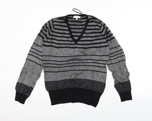 Debenhams Womens Grey Striped  Pullover Jumper Size 14