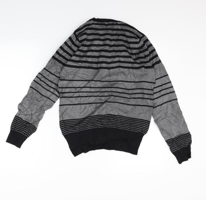 Debenhams Womens Grey Striped  Pullover Jumper Size 14