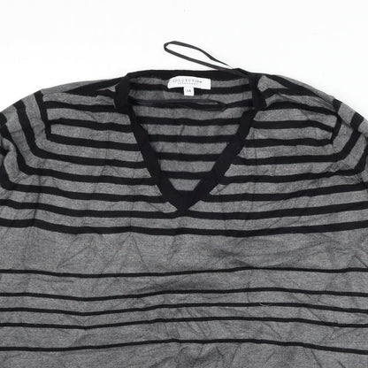 Debenhams Womens Grey Striped  Pullover Jumper Size 14