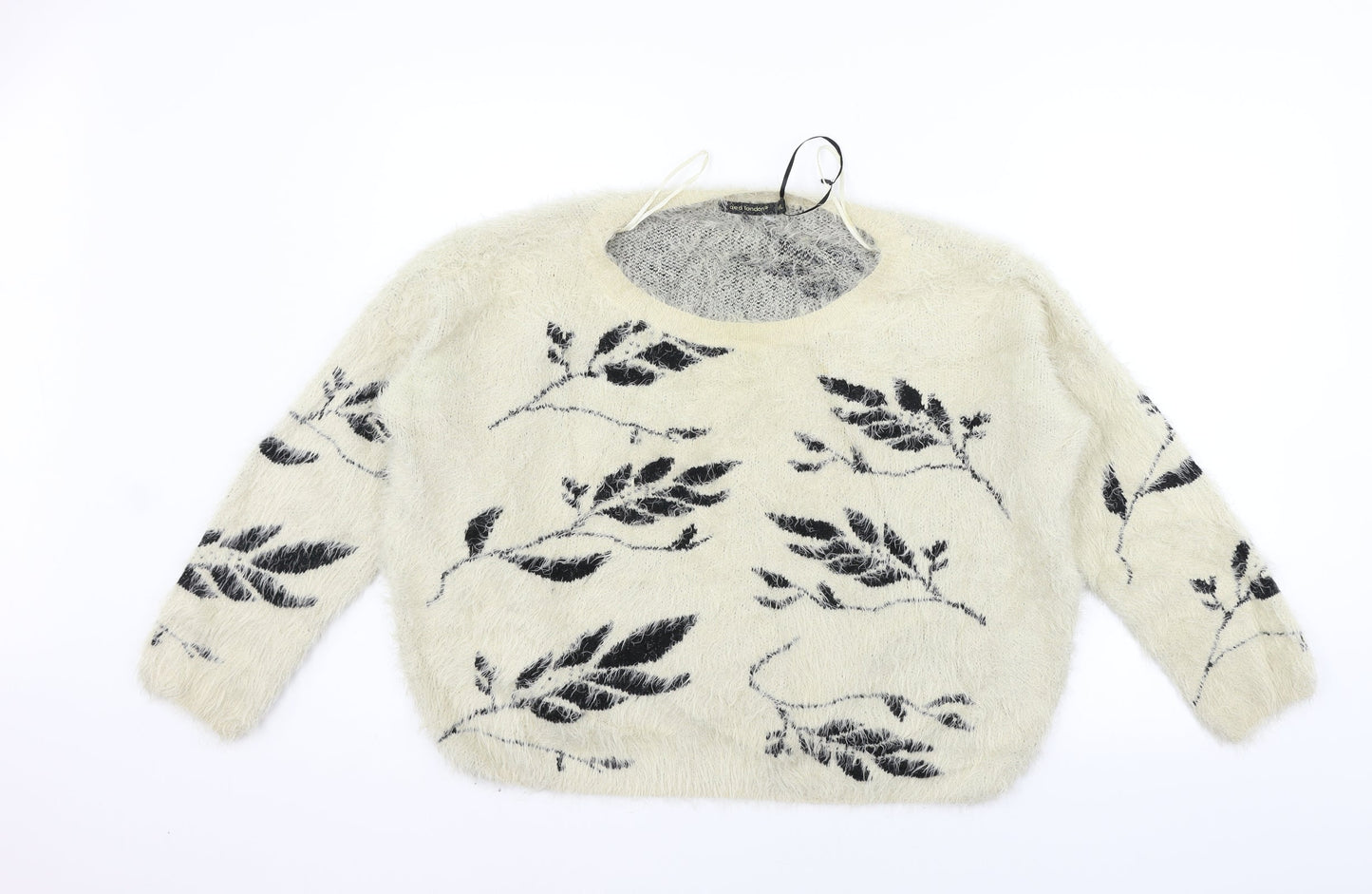 Womens UK Size L QED London Beige Pullover Jumper