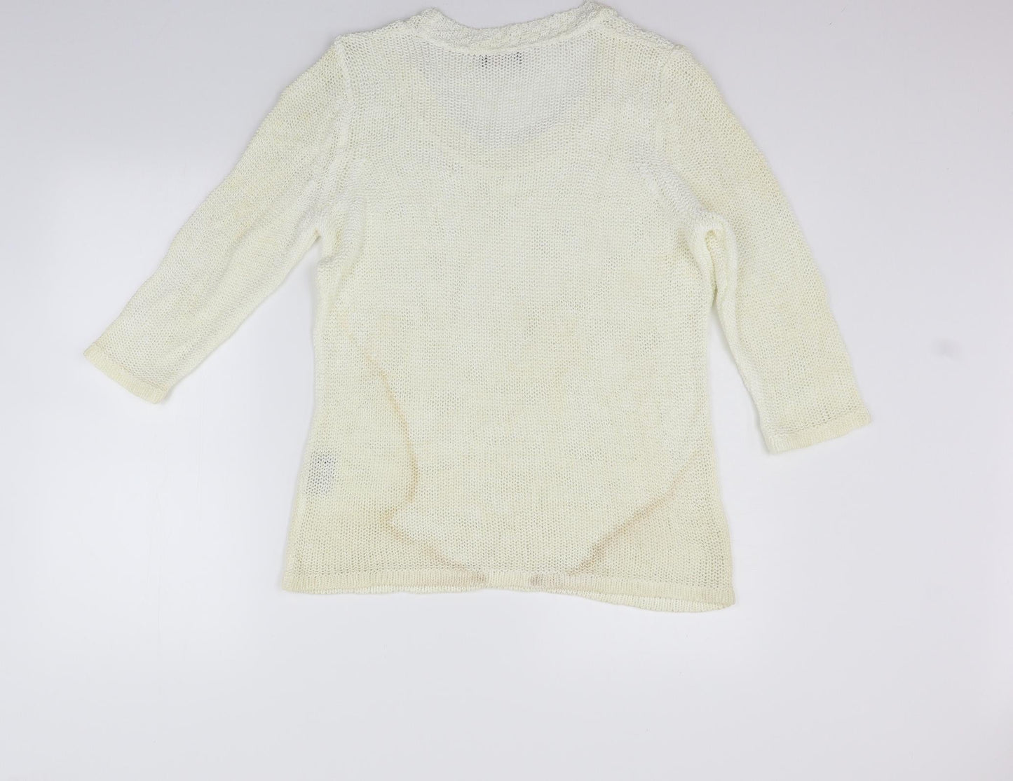 Womens UK Size M Per Una Beige Pullover Jumper