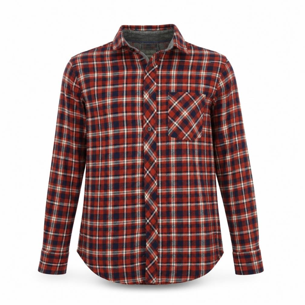 Mens UK Size M Avenue Red  Button-Up Long Sleeve Casual Shirt