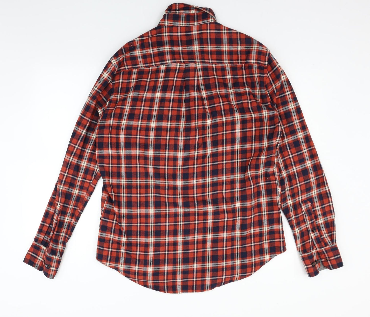 Avenue Mens Red Check   Button-Up Size M