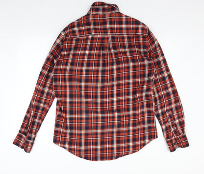 Avenue Mens Red Check   Button-Up Size M