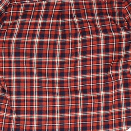 Avenue Mens Red Check   Button-Up Size M