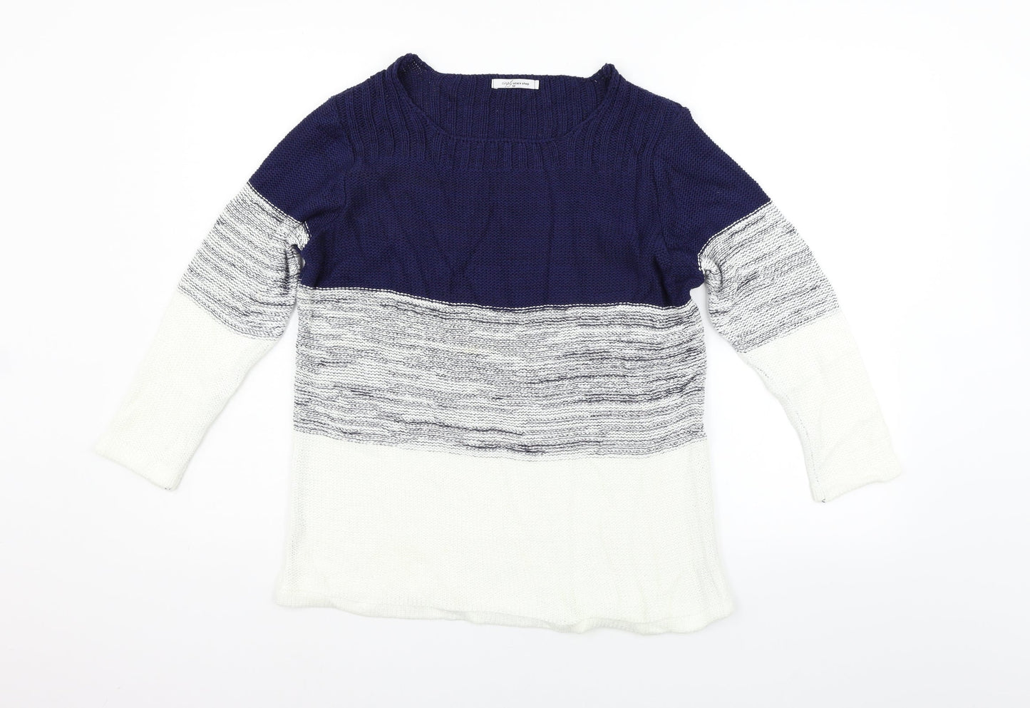 Womens UK Size M Simply Stock Shop White Pullover Jumper