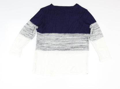 Womens UK Size M Simply Stock Shop White Pullover Jumper
