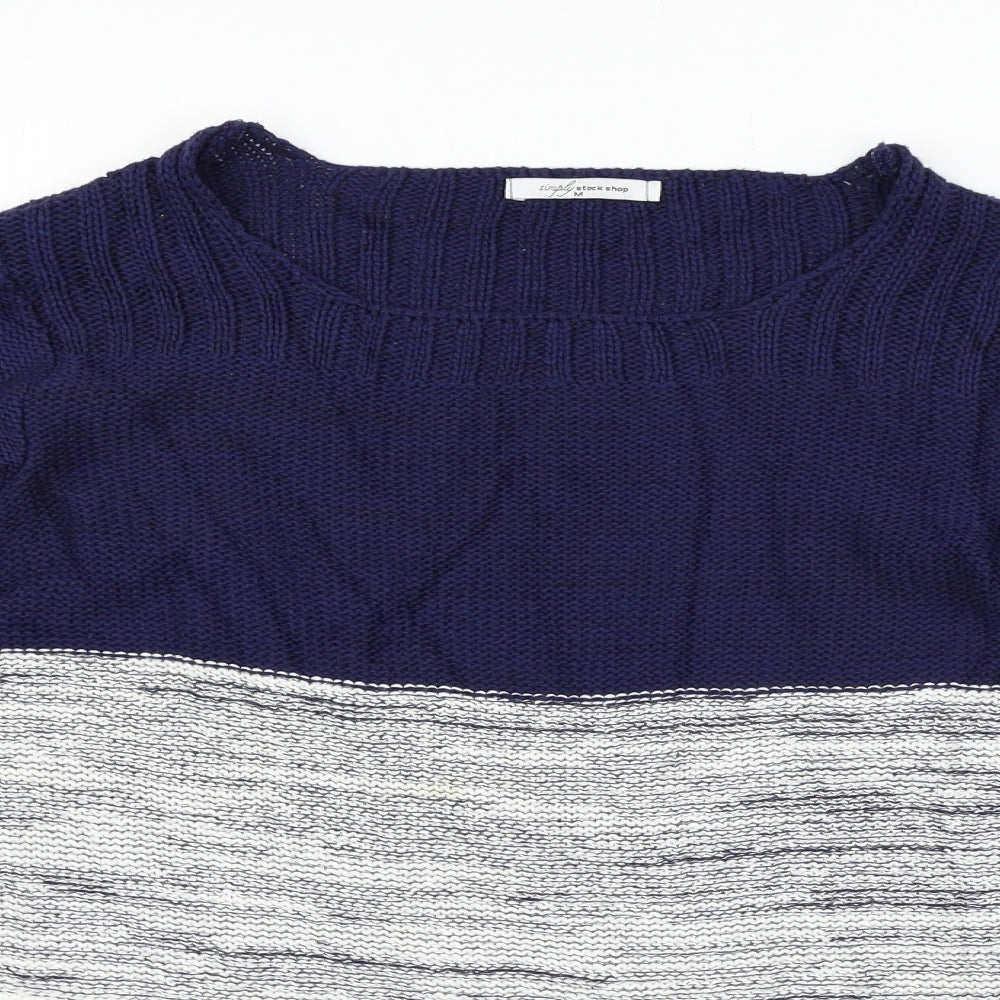 Womens UK Size M Simply Stock Shop White Pullover Jumper