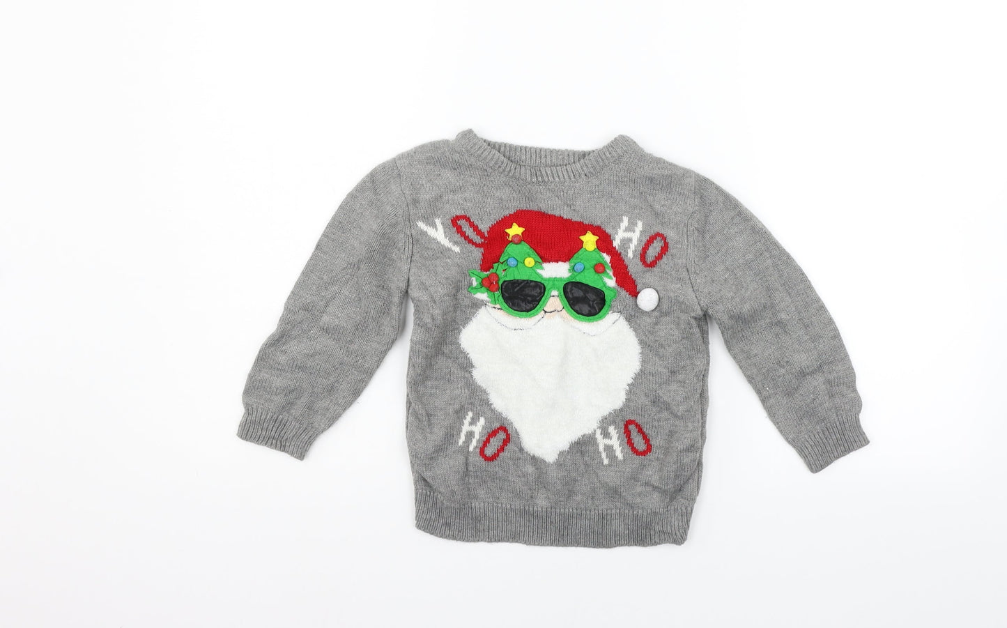 Primark Girls Green   Pullover Jumper Size 5-6 Years  - christams