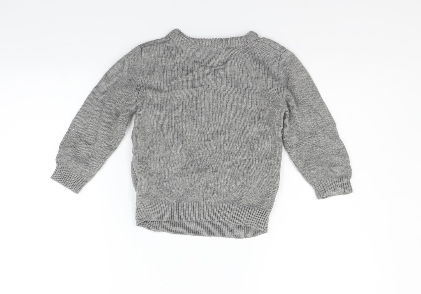 Primark Girls Green   Pullover Jumper Size 5-6 Years  - christams