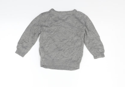 Primark Girls Green   Pullover Jumper Size 5-6 Years  - christams