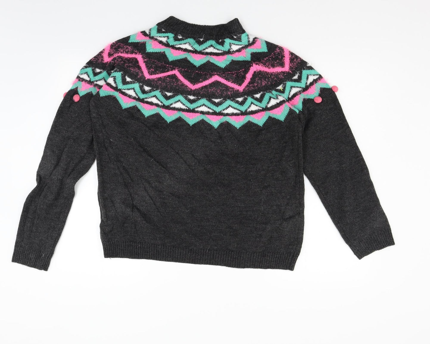 Womens UK Size M Papaya Grey Pullover Jumper