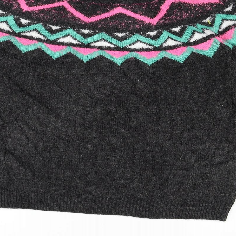 Womens UK Size M Papaya Grey Pullover Jumper