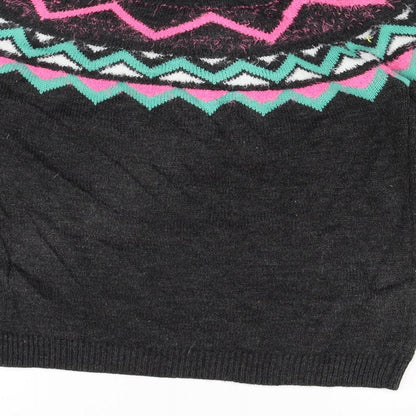 Womens UK Size M Papaya Grey Pullover Jumper