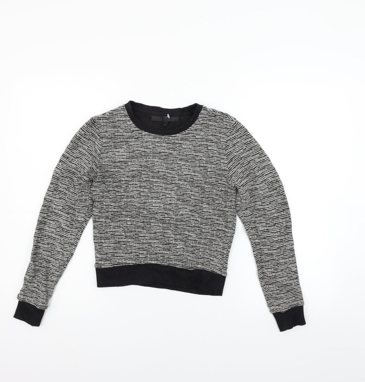 Womens UK Size 6 Topshop Grey Pullover Jumper
