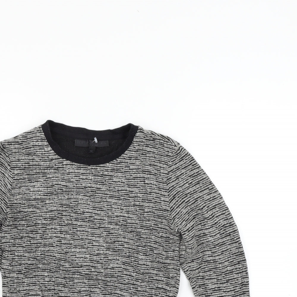 Womens UK Size 6 Topshop Grey Pullover Jumper