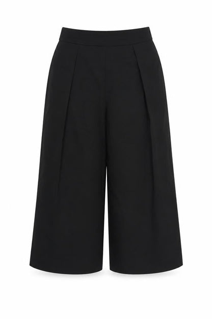 Front view of Missguided women’s black trousers, size UK 12, 22-inch leg