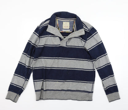 St George Mens Grey Striped  Pullover Jumper Size M