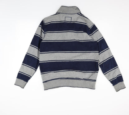 St George Mens Grey Striped  Pullover Jumper Size M