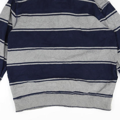 St George Mens Grey Striped  Pullover Jumper Size M