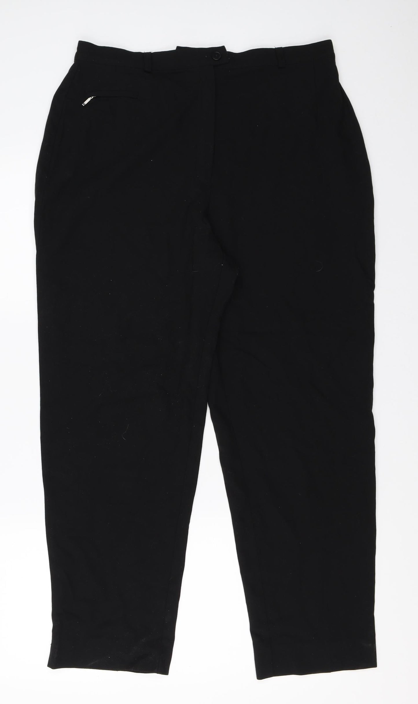 Womens UK Size 10 Marks and Spencer Regular Fit  Black Trousers