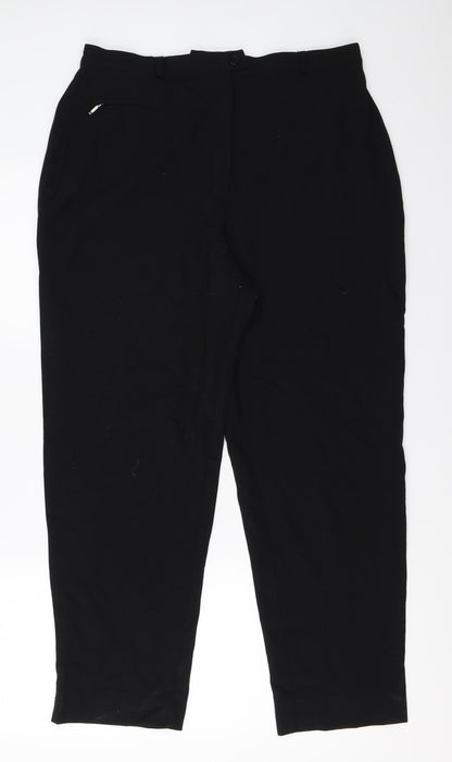 Womens UK Size 10 Marks and Spencer Regular Fit  Black Trousers