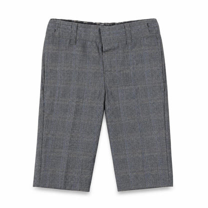 Front view of Monsoon boys’ grey capri trousers, size 6-9, months