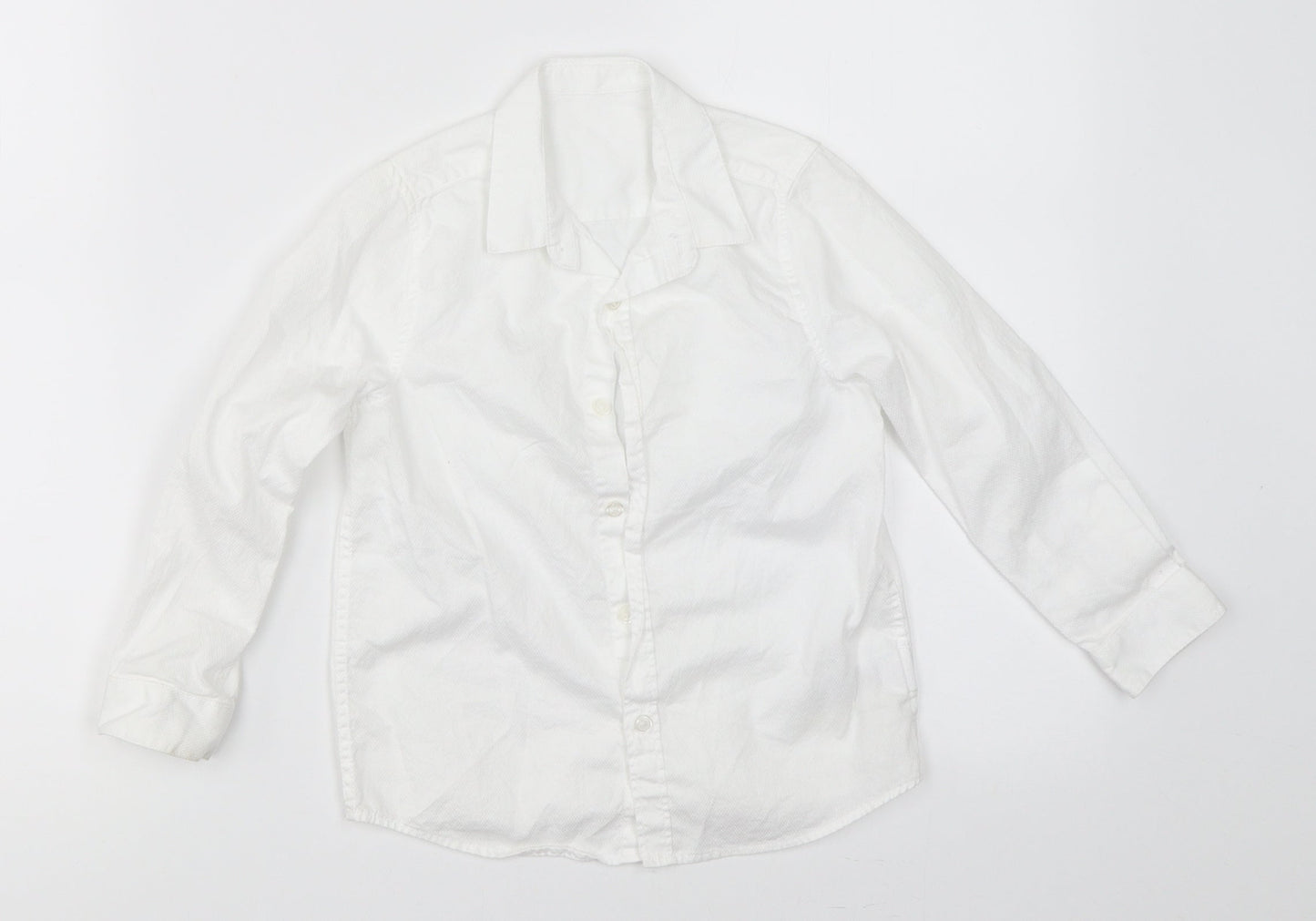 Marks and Spencer Boys White   Basic Button-Up Size 3-4 Years