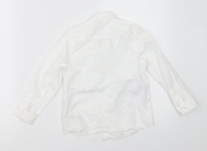 Marks and Spencer Boys White   Basic Button-Up Size 3-4 Years