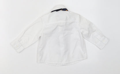 Monsoon Boys White   Basic Button-Up Size 6-9 Months