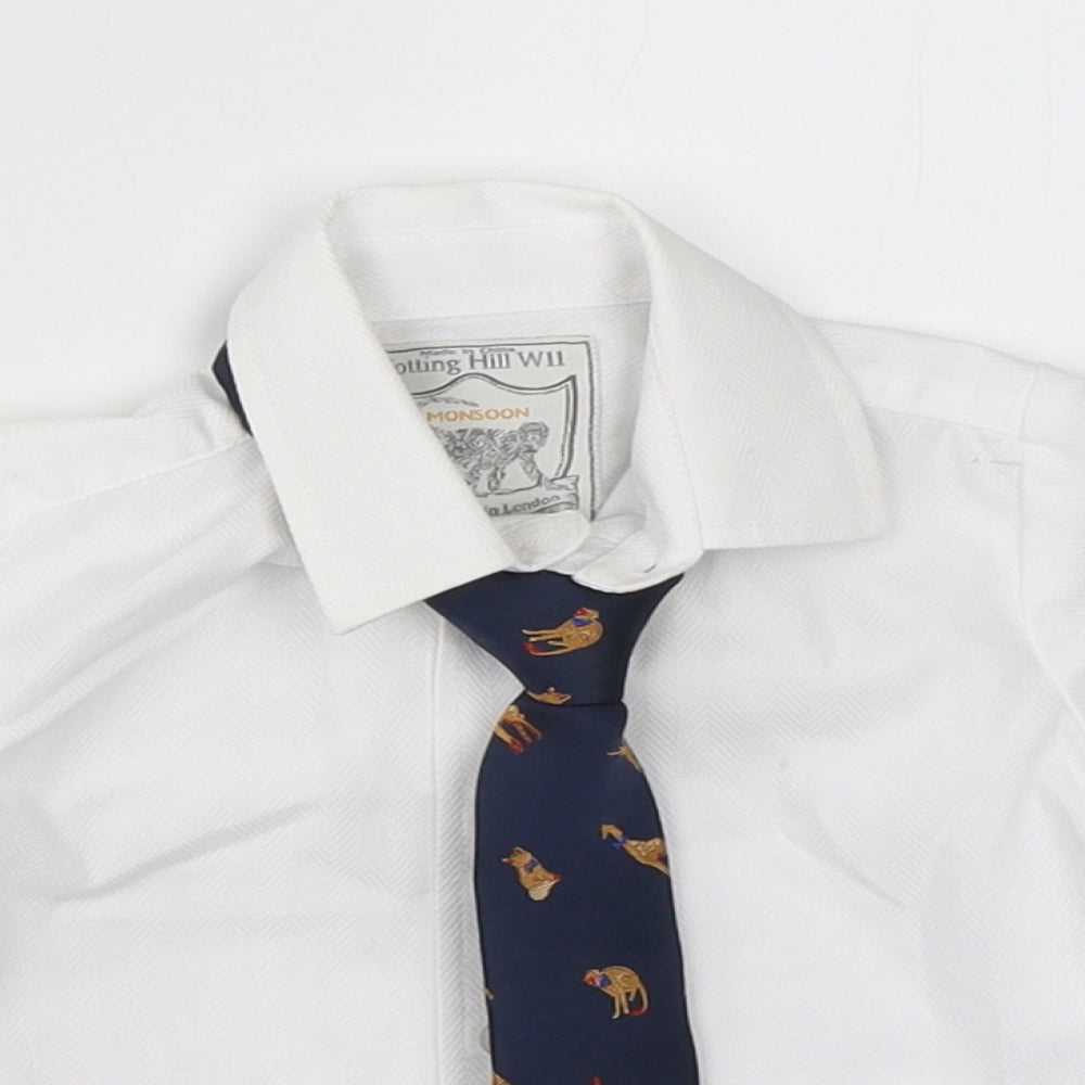 Monsoon Boys White   Basic Button-Up Size 6-9 Months