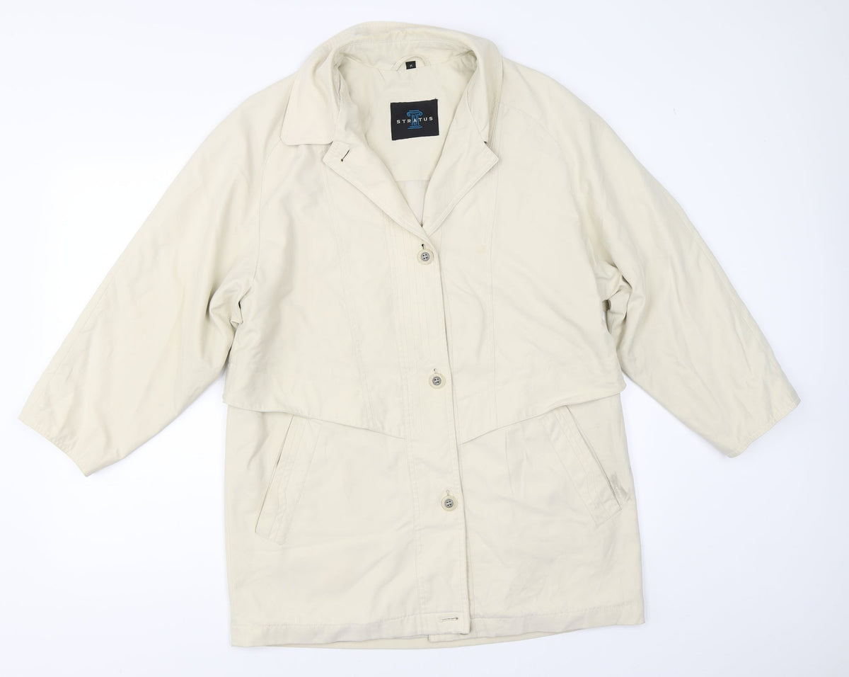 Stratus Womens Beige   Overcoat Coat Size M