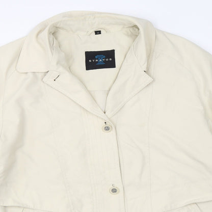 Stratus Womens Beige   Overcoat Coat Size M