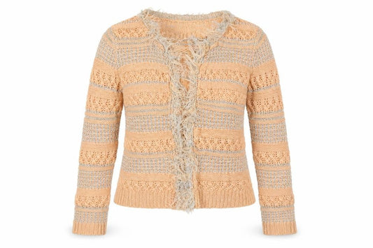 Womens UK Size 8 OPUS Orange Cardigan Jumper