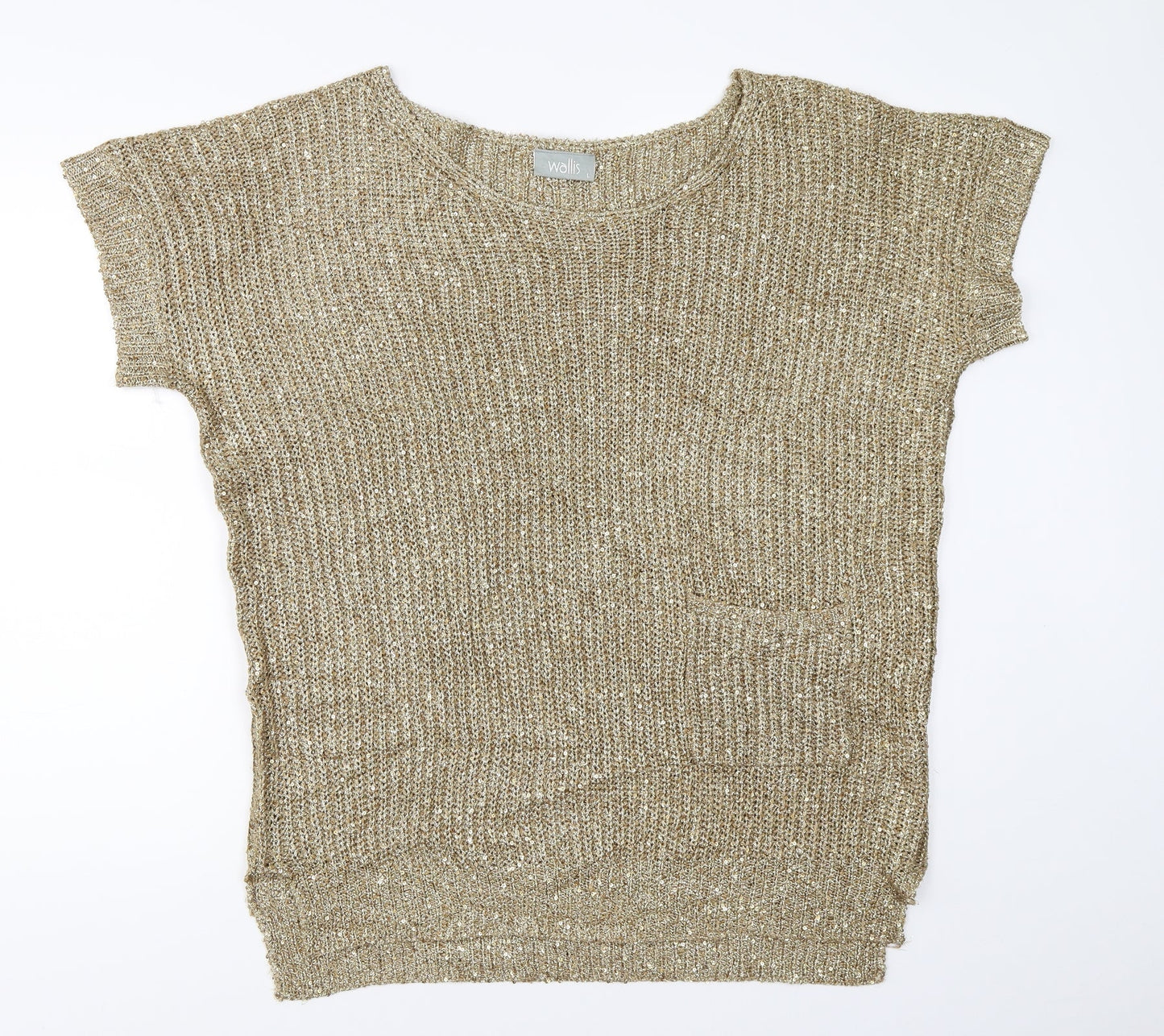 Womens UK Size L Wallis Gold Tunic Jumper