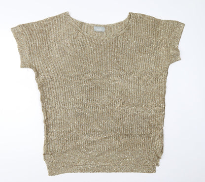 Womens UK Size L Wallis Gold Tunic Jumper
