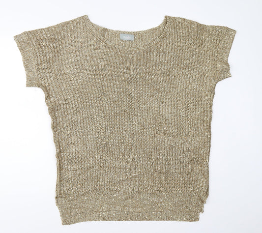 Womens UK Size L Wallis Gold Tunic Jumper