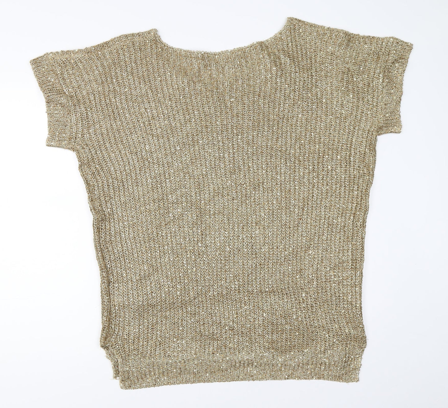 Womens UK Size L Wallis Gold Tunic Jumper