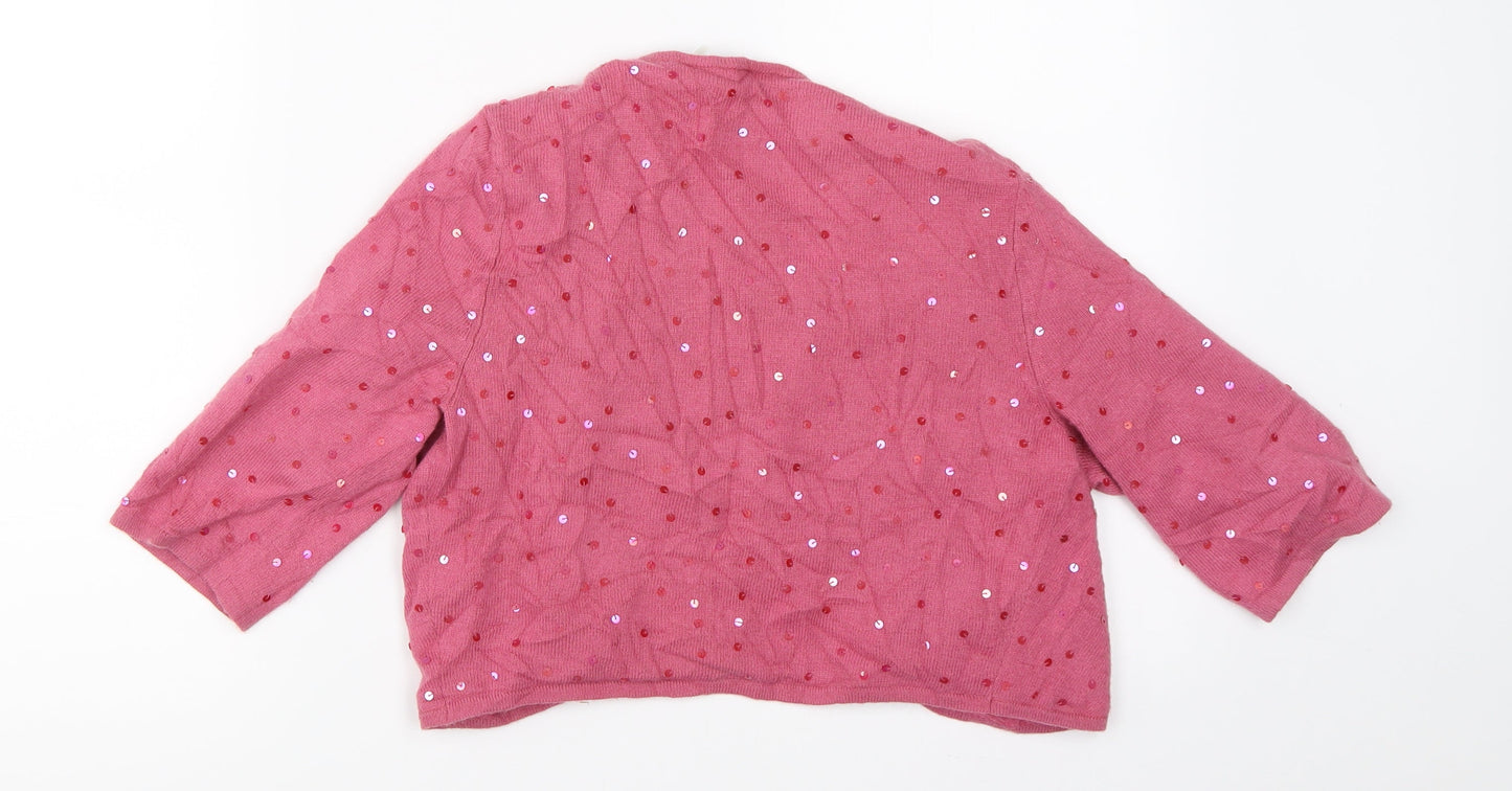 Womens UK Size 10 Coast Pink Cardigan Jumper