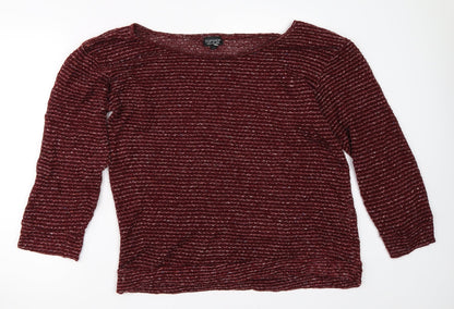 Womens UK Size 10 Topshop Red Pullover Jumper