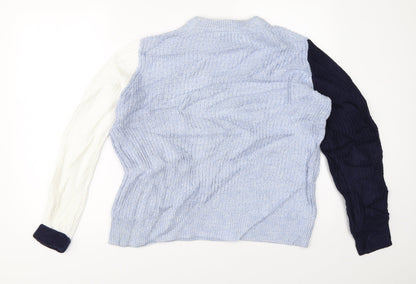 Womens UK Size M Marks and Spencer Blue Pullover Jumper
